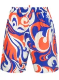 DSQUARED2 Palms Beach Waves cotton shorts - Blue