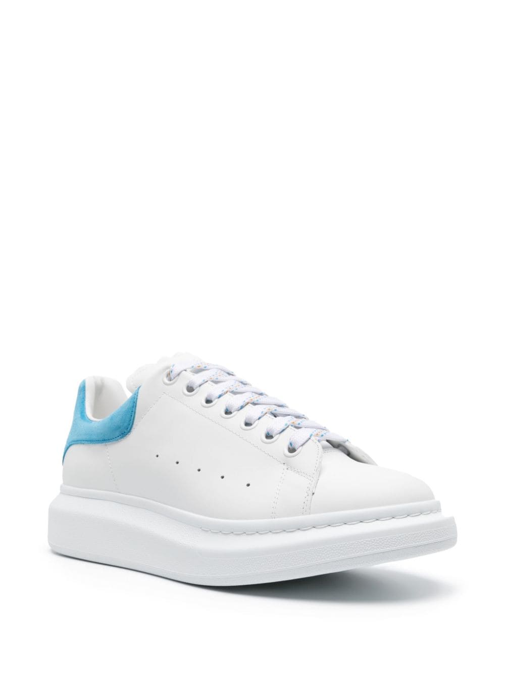 Shop Alexander Mcqueen Chunky Leather Sneakers In White