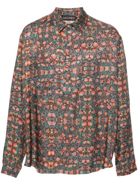 SIEDRES graphic-print twill shirt