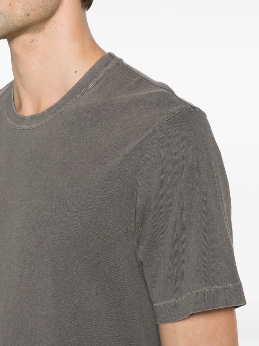 Shop James Perse Crew-neck Cotton T-shirt In Neutrals