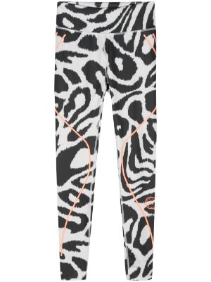 striped leopard-print leggings, adidas by Stella McCartney
