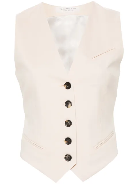 Philosophy Di Lorenzo Serafini V-neck strap-detail waistcoat