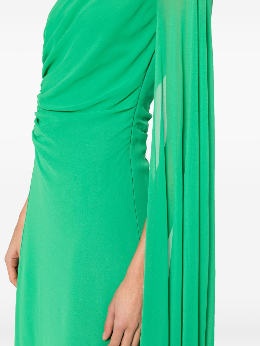 Shop Blanca Vita One-shoulder Dress In Green