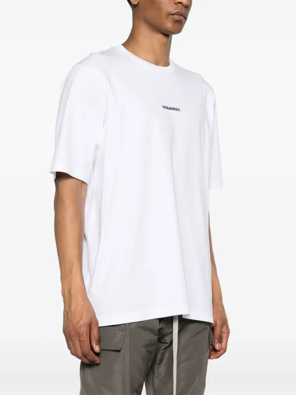 DSQUARED2 logo-print Cotton T-shirt | White | FARFETCH