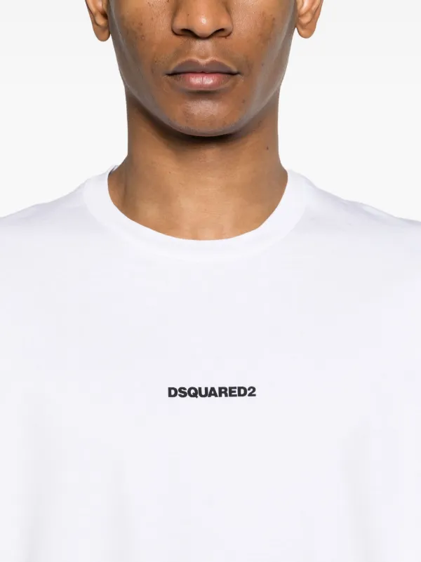 DSQUARED2 logo-print Cotton T-shirt | White | FARFETCH