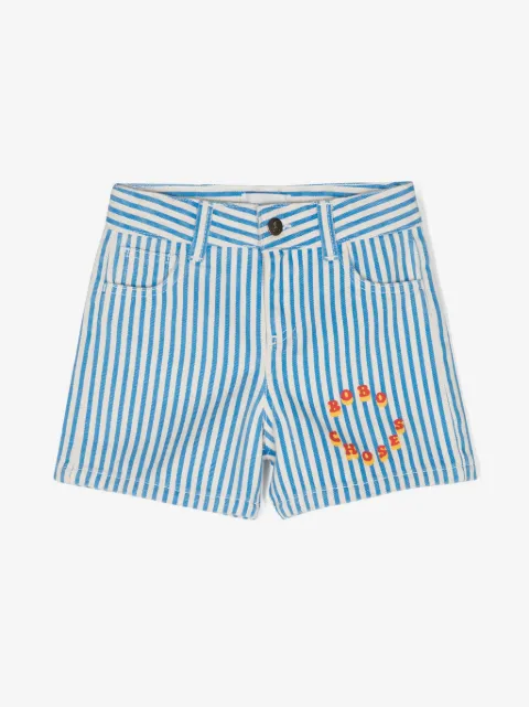 Bobo Choses Circle striped cotton shorts