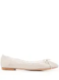 Sarah Chofakian Sarita mesh ballerina shoes - Neutrals