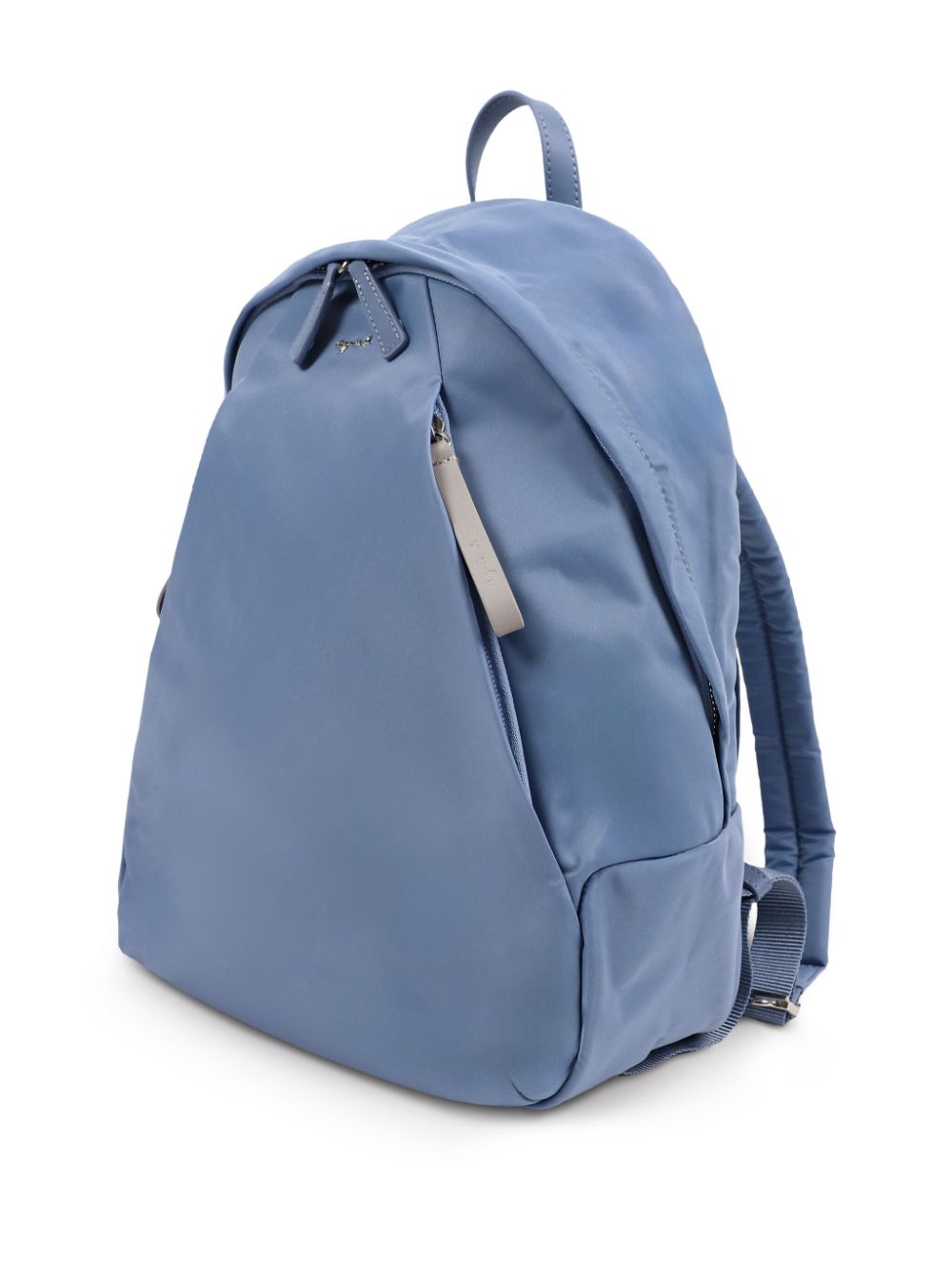 Shop Agnès B. Zipped Leather Backpack In Blue