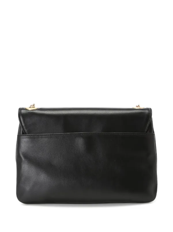 agnes❤︎出品 Agnès b. logo-clasp Leather Crossbody Bag | Black | FARFETCH