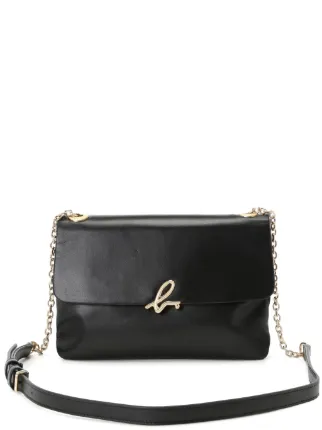 Agnès b. logo-clasp Leather Crossbody Bag | Black | FARFETCH ID