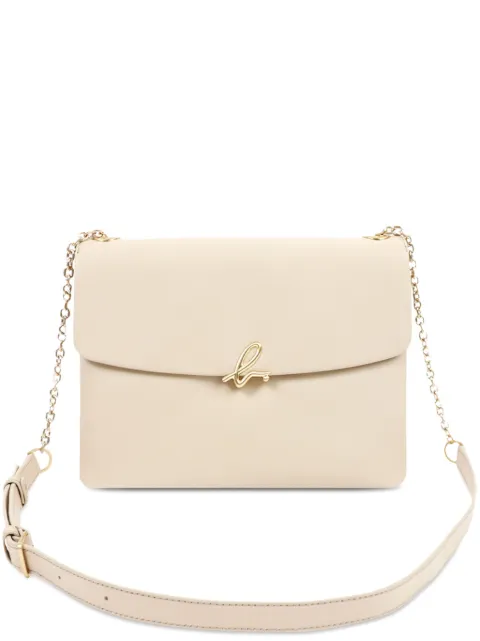 agnès b.  logo-plaque leather crossbody bag