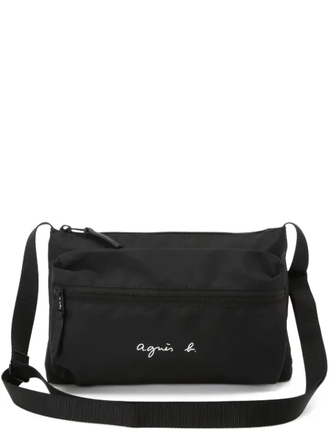agnès b. logo-print shoulder bag