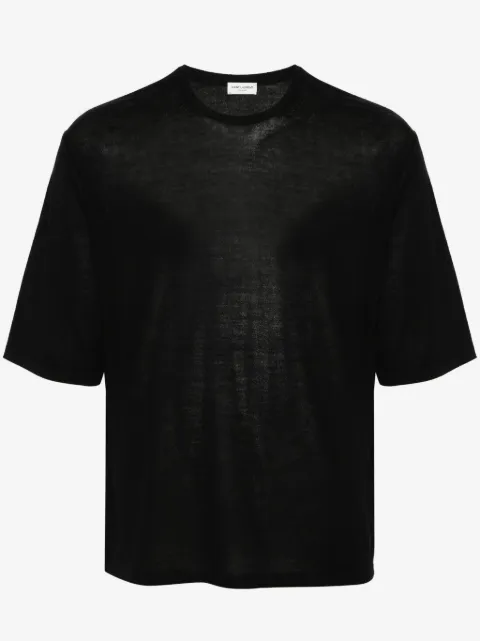 Saint Laurent straight-hem knitted T-shirt