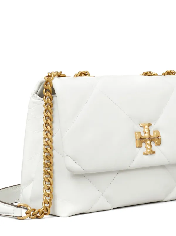 Tory Burch small Kira diamond quilted Convertible shoulder bag women Nappa Leather One Size White
