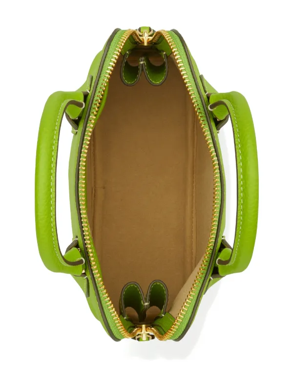 Tory Burch Mini Swing Leather Satchel | Green | FARFETCH