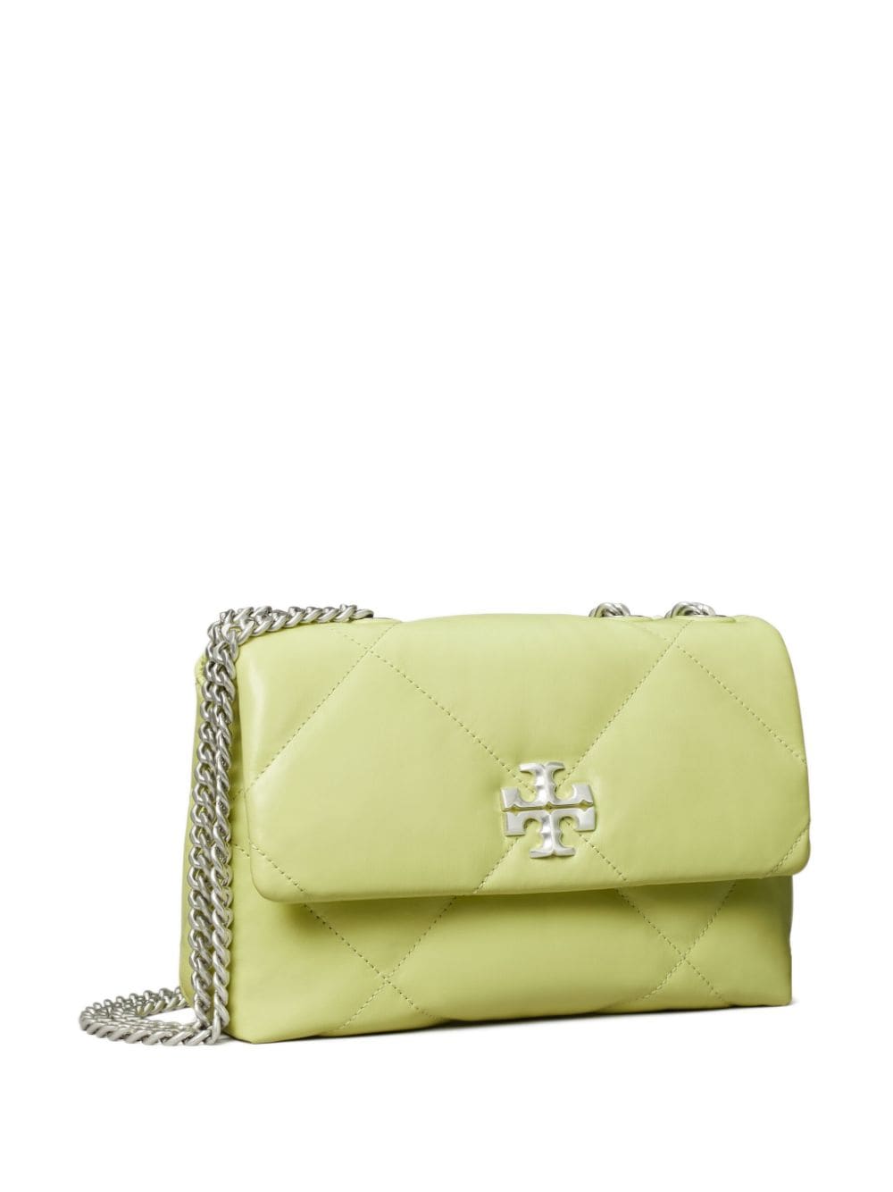 Shop Tory Burch Small Kira Quilted Shoulder Bag In Green