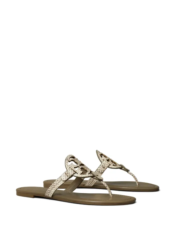 Tory Burch Miller Leather Sandals | Neutrals | FARFETCH JO