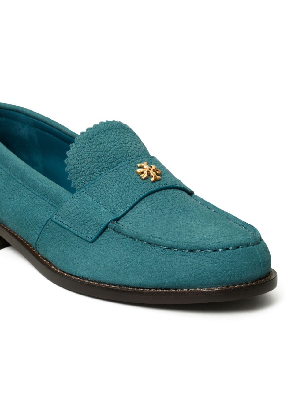 Shop Tory Burch Suede Loafers In Blue