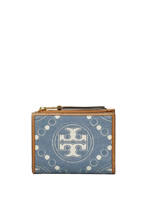 Tory Burch T Monogram Denim bi fold Wallet Blue FARFETCH CA