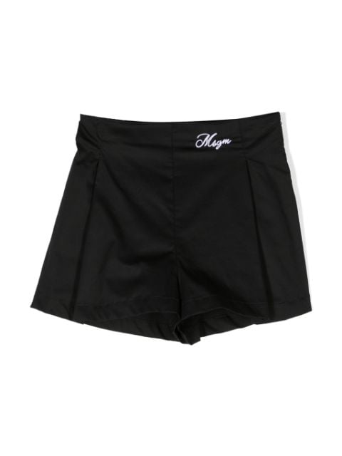 MSGM Kids Katoenen shorts met wijde pijpen