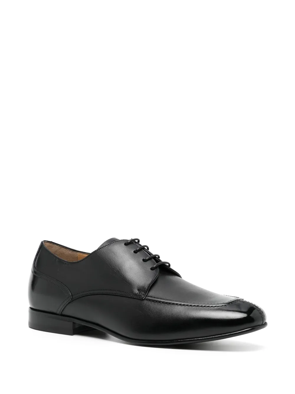 Bally panelled leather derby shoes - Zwart
