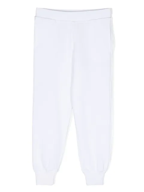 Moschino Kids slogan-print cotton track pants