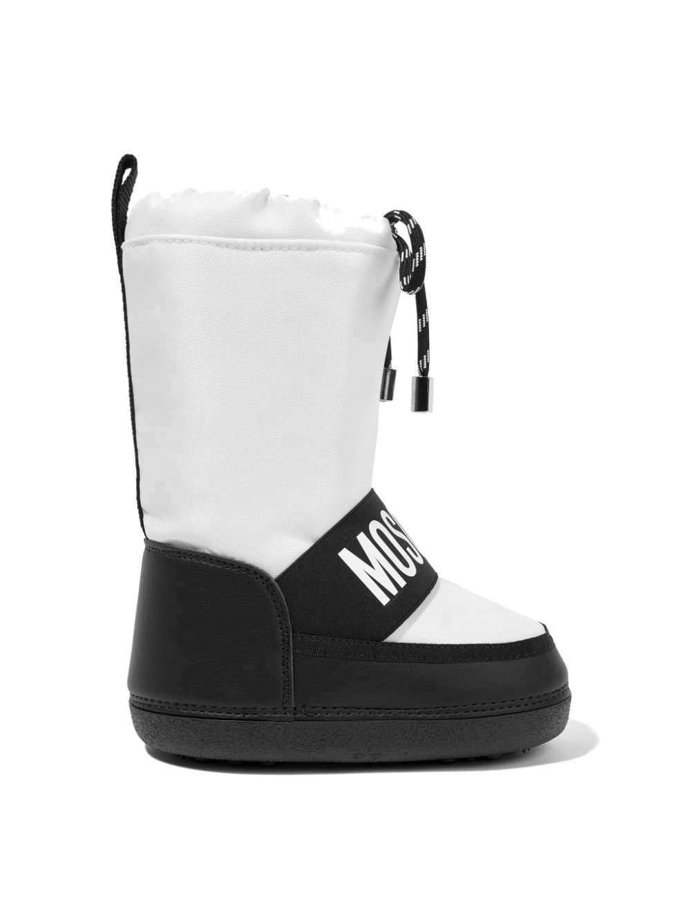Shop Moschino Logo-print Padded Snow Boots In White