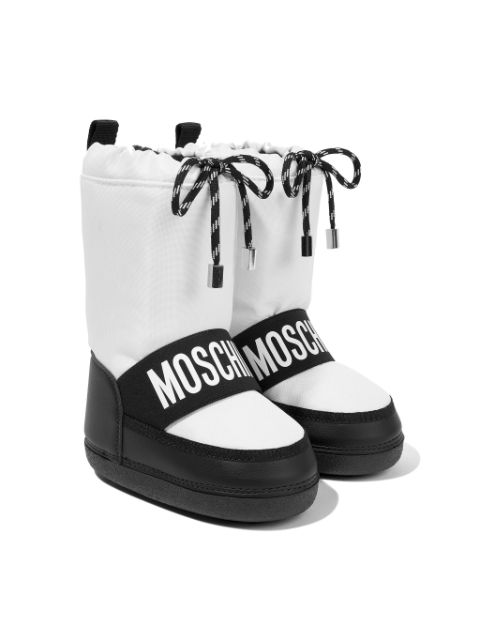 Moschino Kids logo-print padded snow boots
