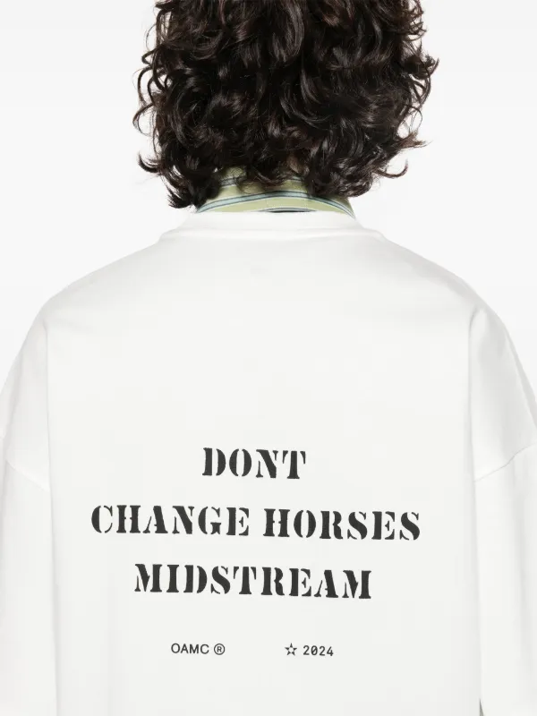 OAMC Tシャツ ホワイトコットン OAMC ロゴ Tシャツ | ホワイト | FARFETCH JP