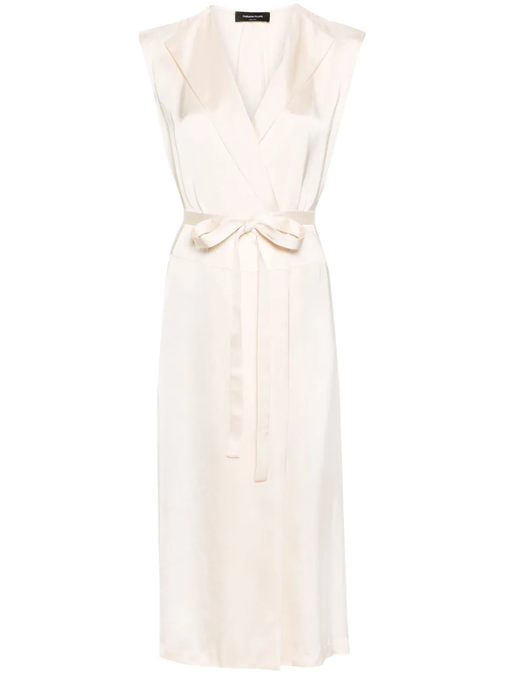 Fabiana Filippi Double-breasted Midi Dress In Neutrals