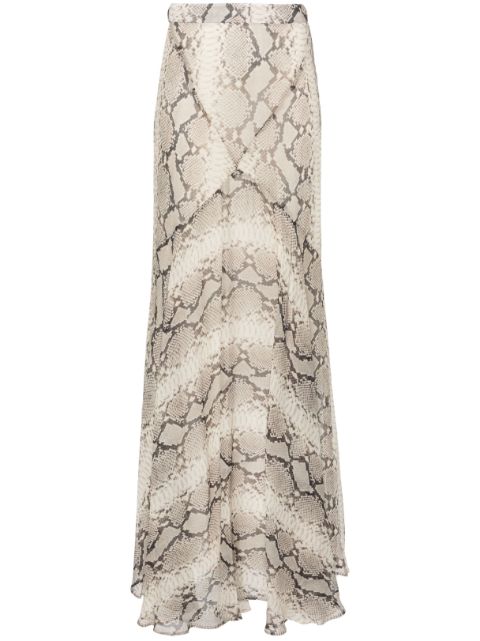 Nina Ricci snakeskin-print mermaid maxi skirt Women