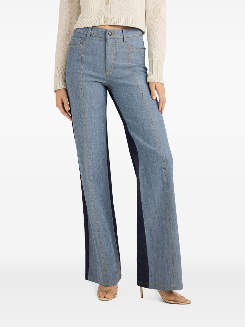 Cinq A Sept Verona colour-blocked jeans - Blauw