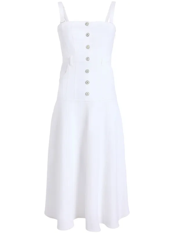 Cinq A Sept Veena Denim Midi Dress | White