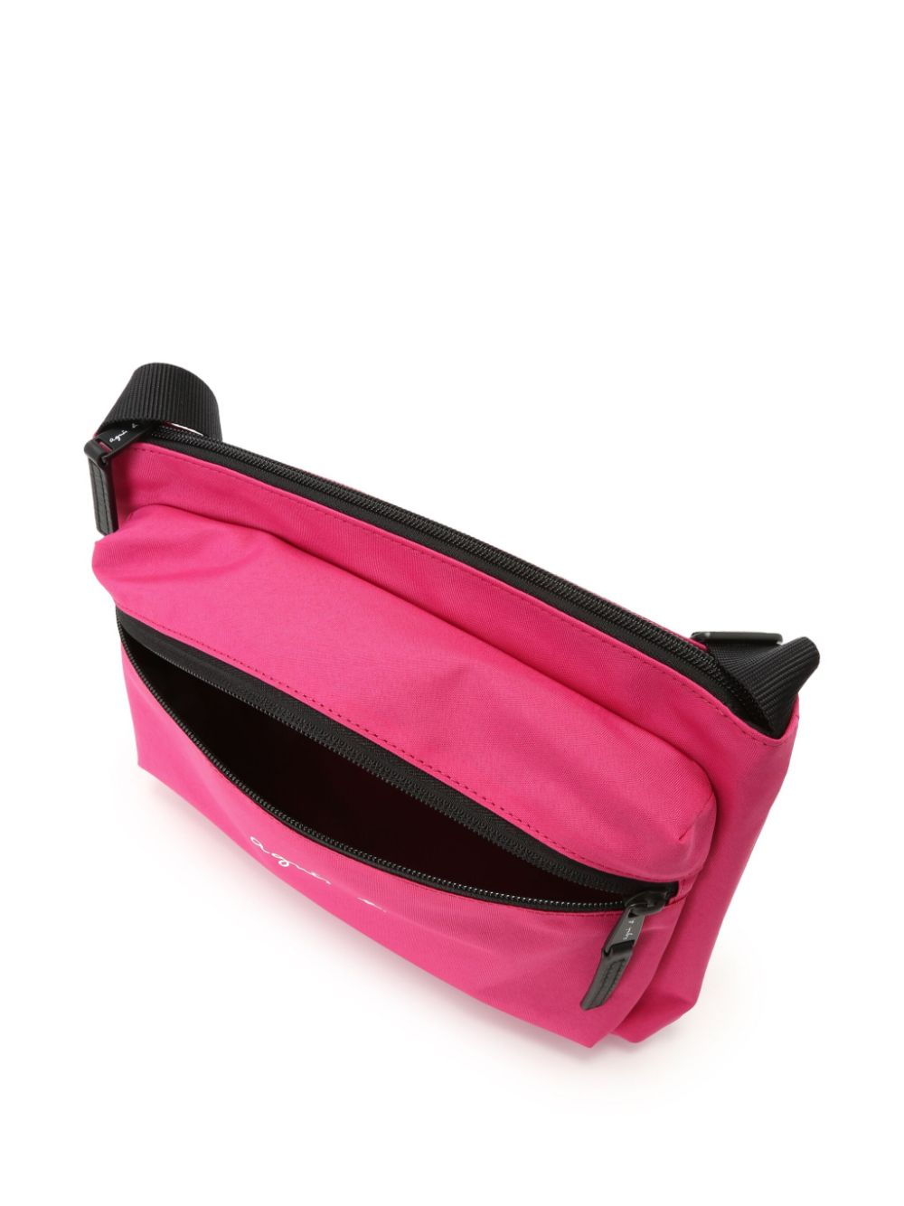 Shop Agnès B. Logo-print Shoulder Bag In Pink
