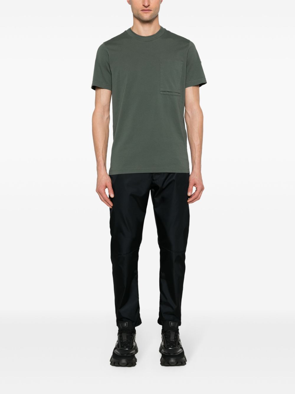 Moncler T-shirt met logopatch - Groen