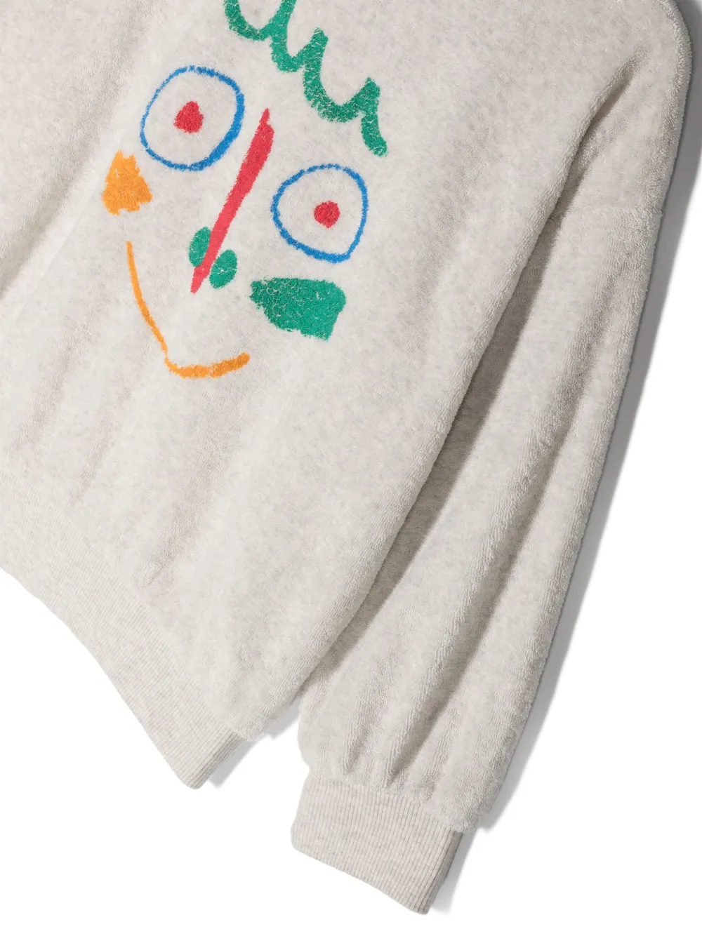 Shop Bobo Choses Crazy Mask Sweatshirt In 灰色