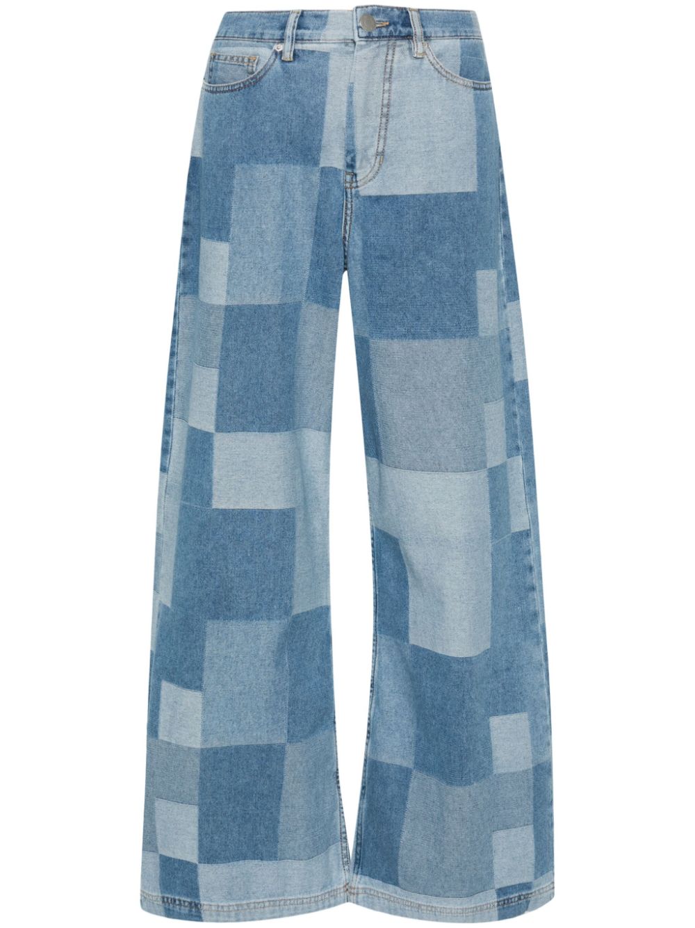 Munthe Ecube High-rise Wide-leg Jeans In Blue