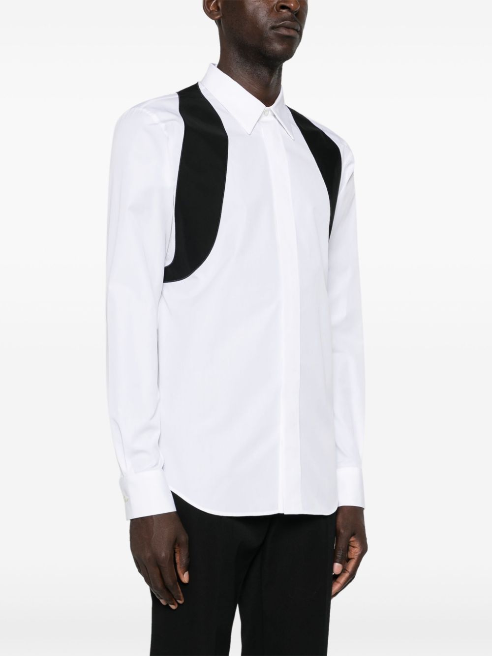 Alexander McQueen embroidered cotton shirt Men