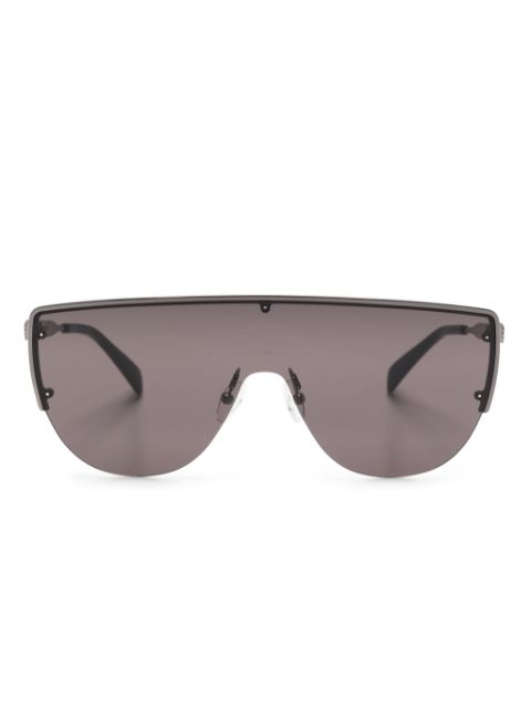 Alexander McQueen Eyewear skull-stud shield-frame sunglasses Men