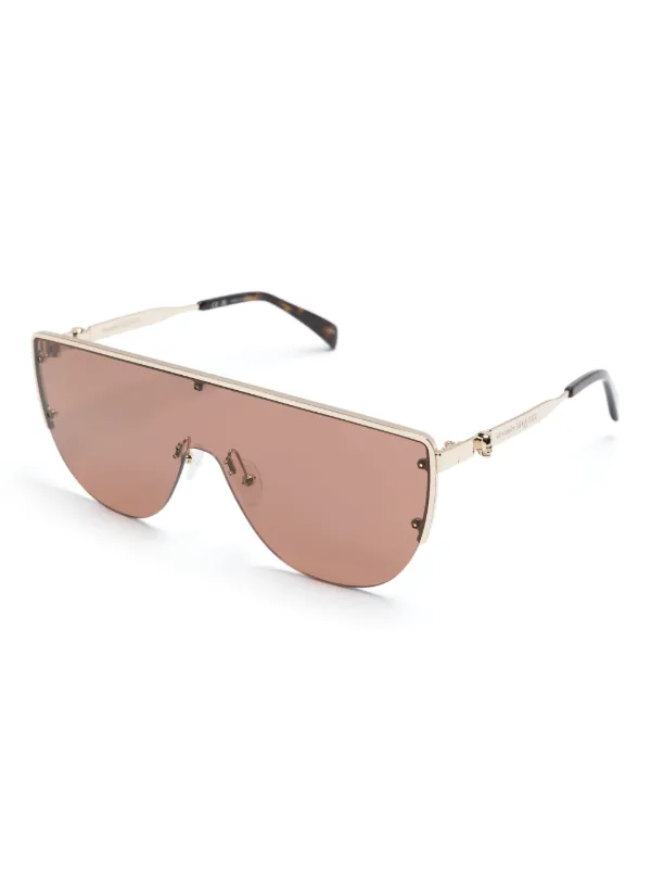 Alexander McQueen Eyewear skull-stud shield-frame Sunglasses  display picture 1