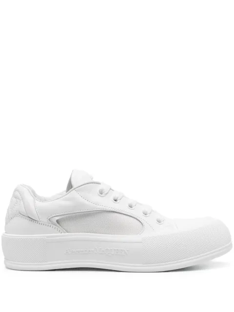 Alexander McQueen embossed-logo leather sneakers Women