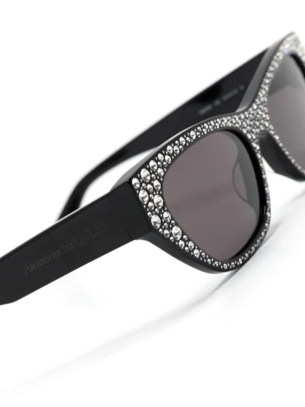 Alexander McQueen Eyewear rhinestone-embellished cat-eye  display picture 3