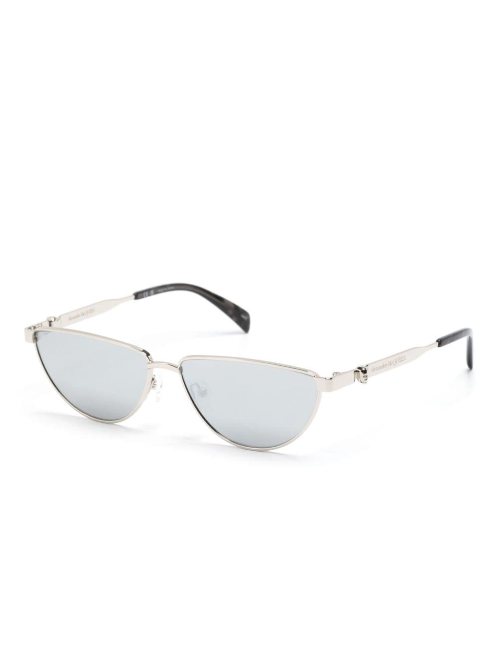 Alexander McQueen Eyewear Zonnebril met D-montuur - Zilver