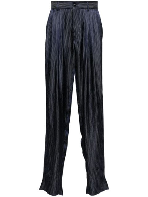 Giorgio Armani floral-jacquard tapered trousers