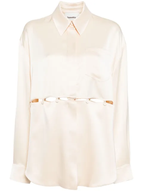 Nanushka Maxon satin blouse