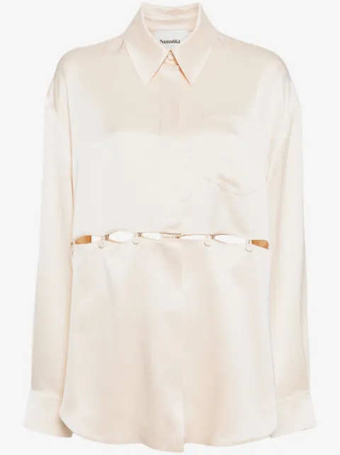 Nanushka Maxon satin blouse