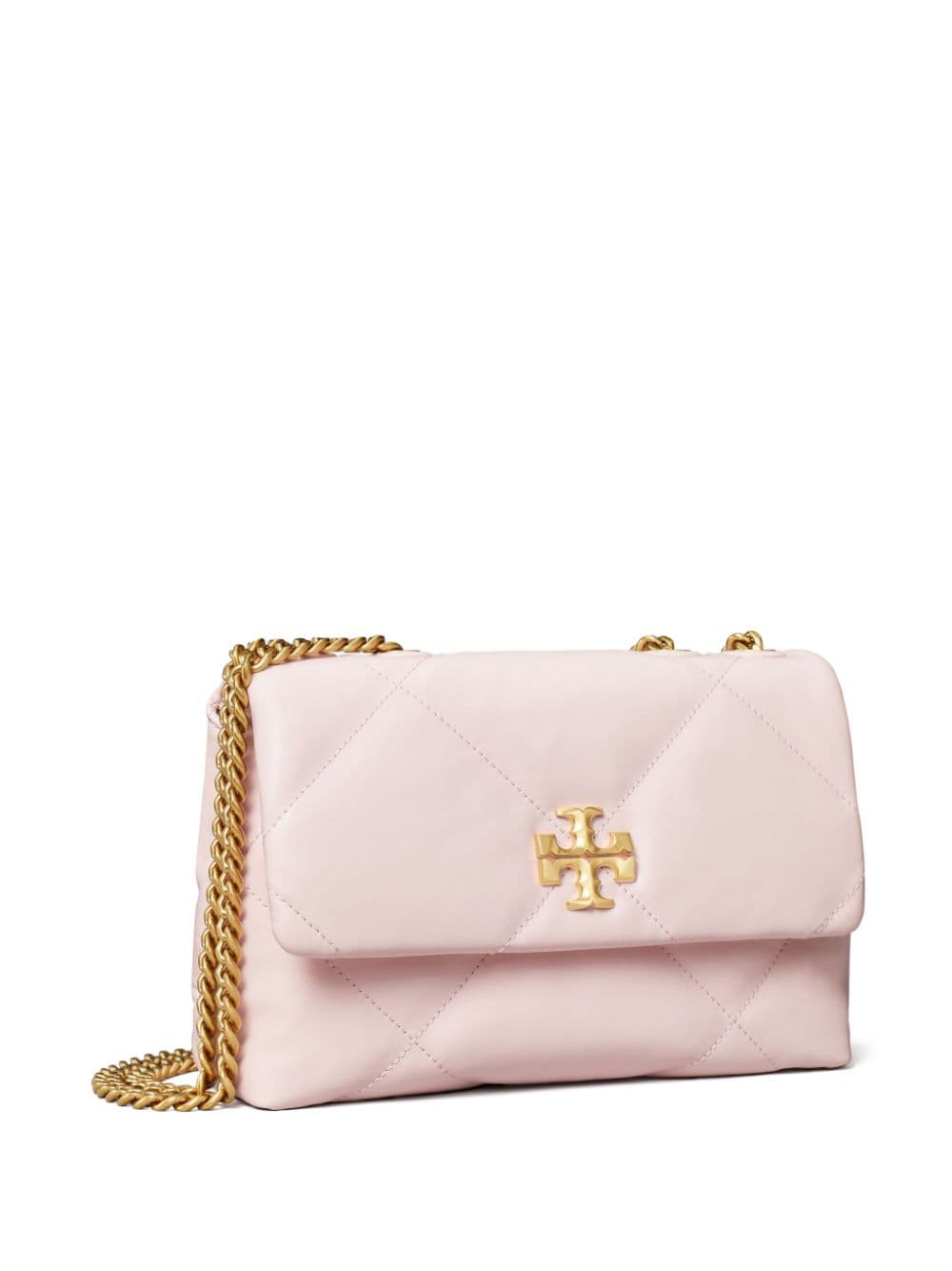 Shop Tory Burch Small Kira Quilted Shoulder Bag In 粉色