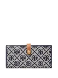 Tory Burch T Monogram zip slim wallet - Blue