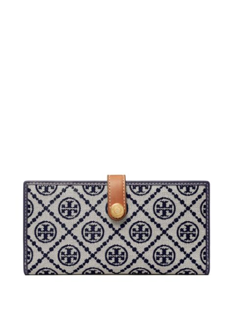 Tory Burch T Monogram zip slim wallet Women