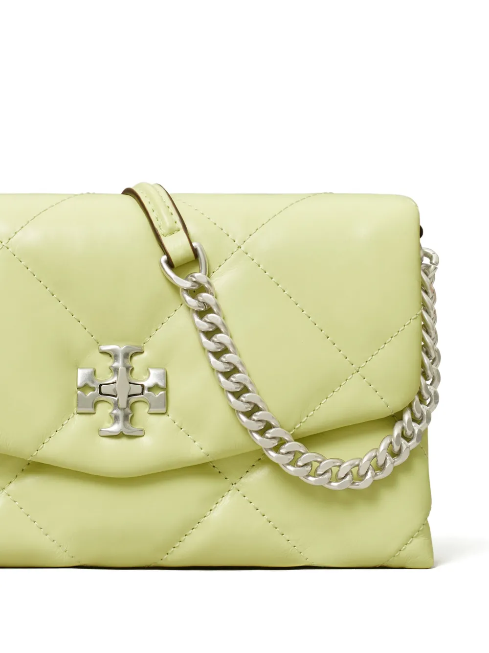 Shop Tory Burch Kira Quilted Mini Bag In Green